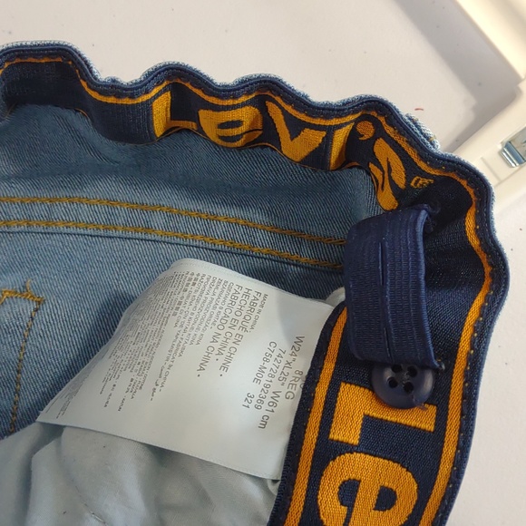 Levi's Strauss jeans 8 reg W24"xL25" 510 adjustable waist blue denim pants - Picture 8 of 9